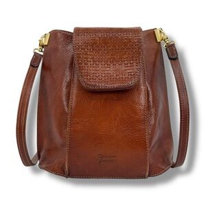 Texier France Premium Leather Bucket Bag Crossbody